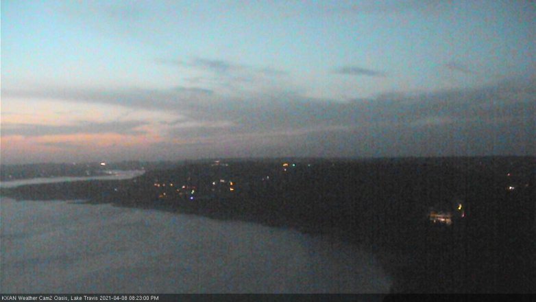 Lake Travis webcam, April 8, 2021 8:25 PM CT