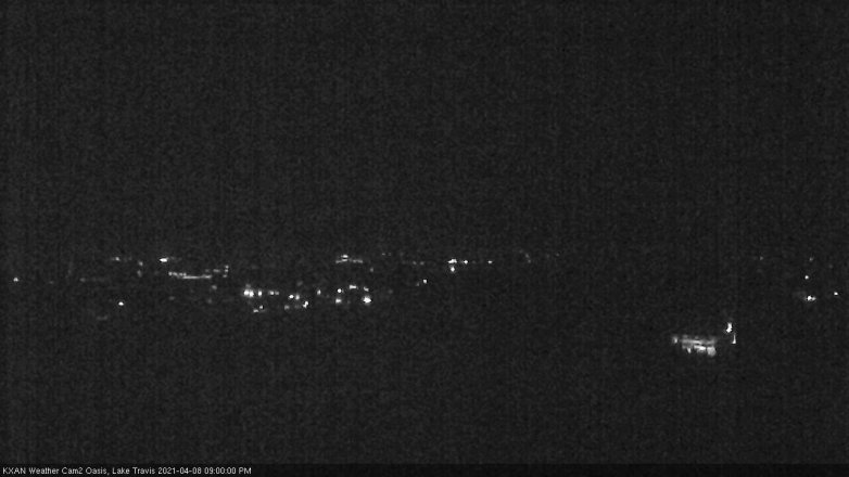 Lake Travis webcam, April 8, 2021 9:00 PM CT
