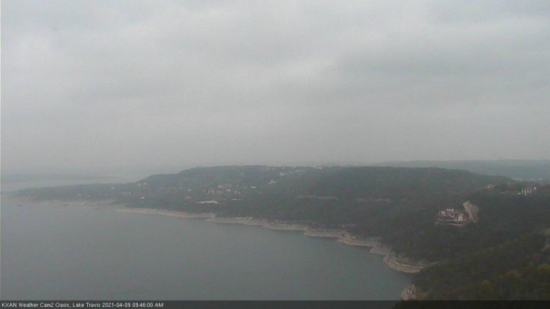 Lake Travis webcam, April 9, 2021 9:45 AM CT