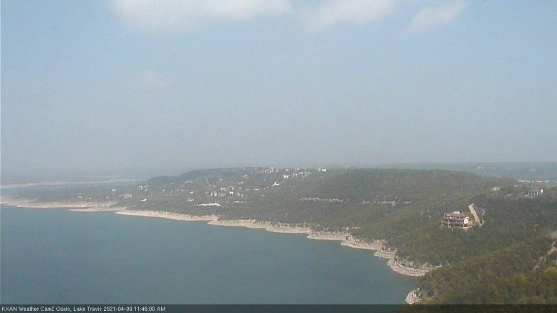 Lake Travis webcam, April 9, 2021 11:45 AM CT