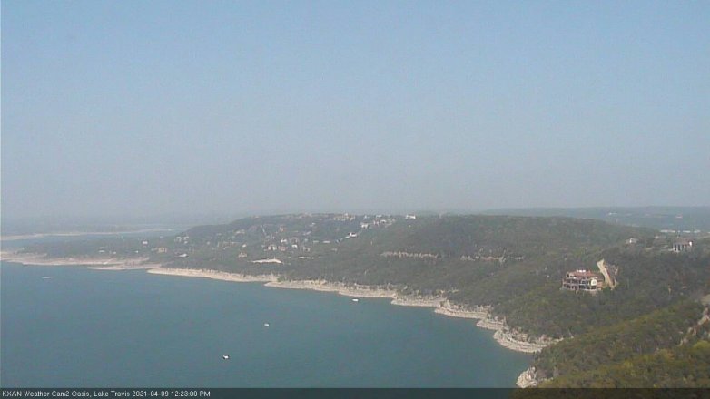 Lake Travis webcam, April 9, 2021 12:25 PM CT