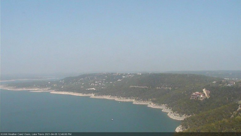 Lake Travis webcam, April 9, 2021 12:45 PM CT