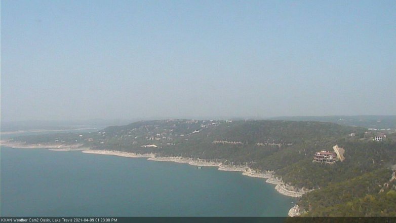 Lake Travis webcam, April 9, 2021 1:25 PM CT