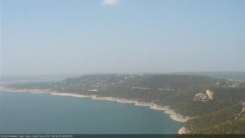 Lake Travis webcam, April 9, 2021 1:45 PM CT
