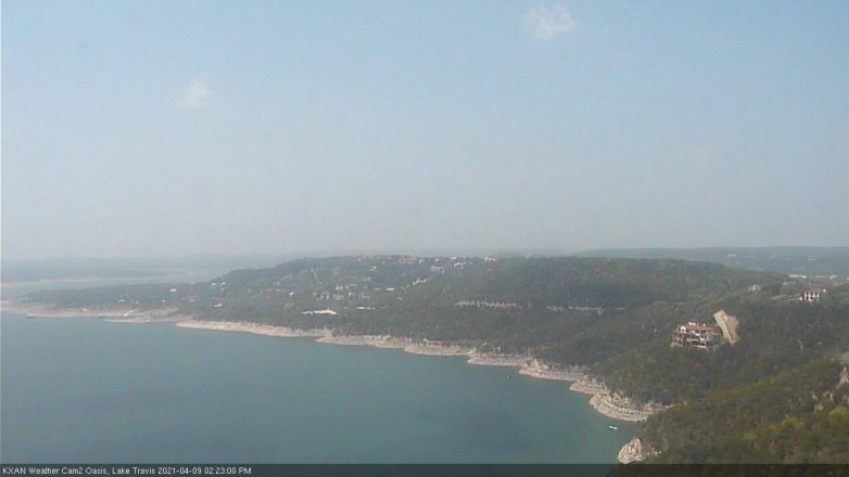Lake Travis webcam, April 9, 2021 2:25 PM CT