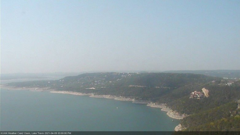 Lake Travis webcam, April 9, 2021 3:00 PM CT