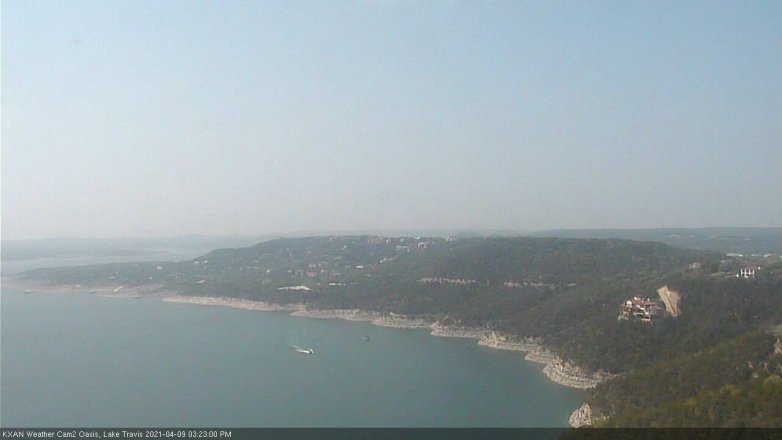 Lake Travis webcam, April 9, 2021 3:25 PM CT
