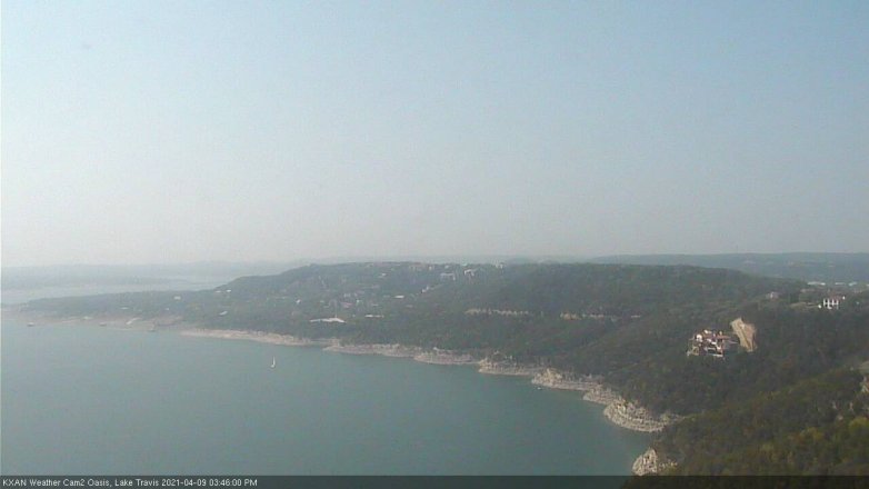 Lake Travis webcam, April 9, 2021 3:45 PM CT