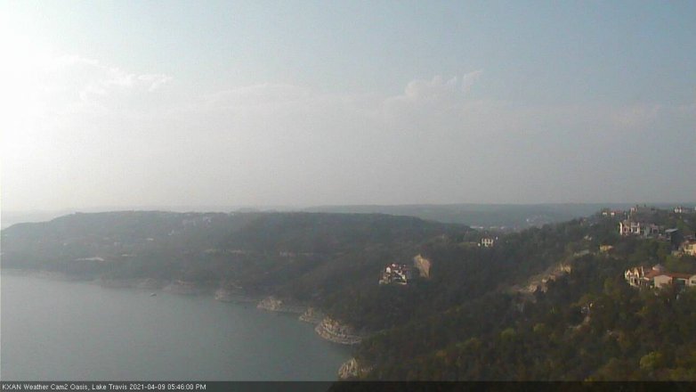 Lake Travis webcam, April 9, 2021 5:45 PM CT