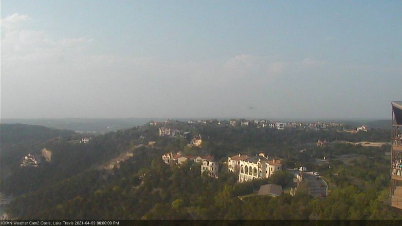 Lake Travis webcam, April 9, 2021 6:00 PM CT