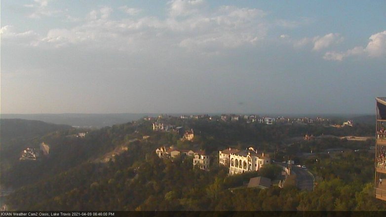 Lake Travis webcam, April 9, 2021 6:45 PM CT