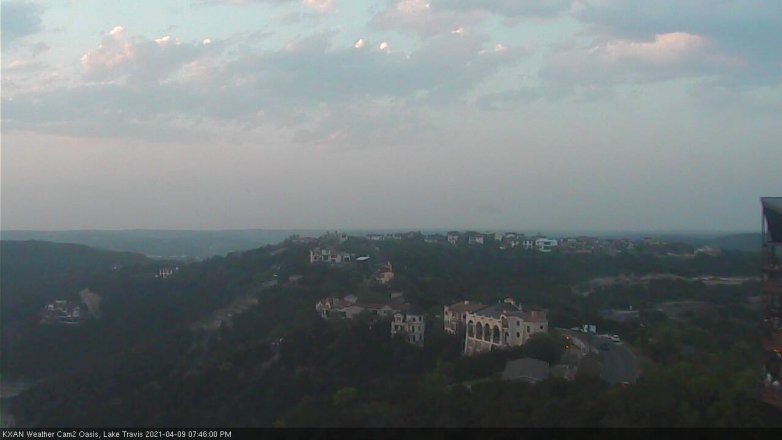 Lake Travis webcam, April 9, 2021 7:45 PM CT