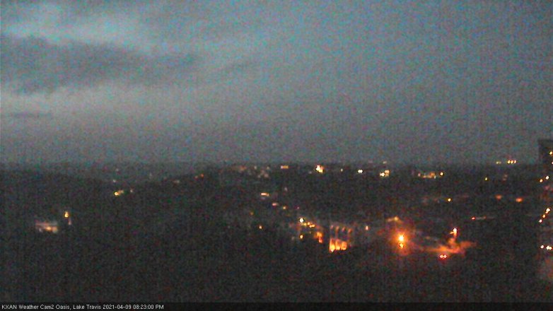 Lake Travis webcam, April 9, 2021 8:25 PM CT