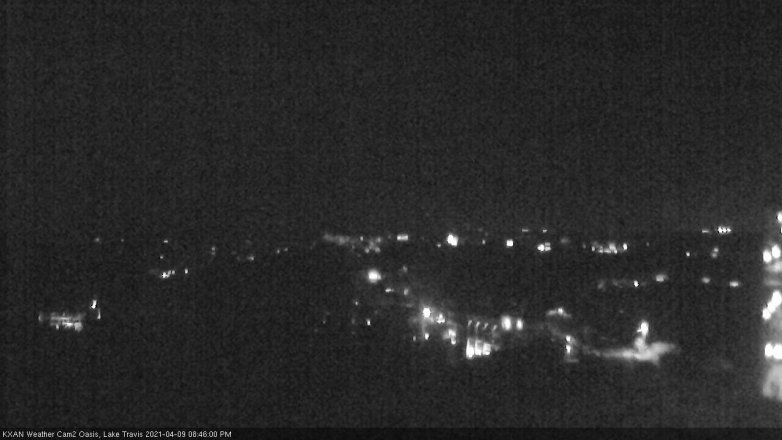 Lake Travis webcam, April 9, 2021 8:45 PM CT