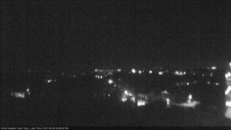 Lake Travis webcam, April 9, 2021 9:45 PM CT