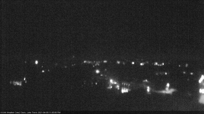Lake Travis webcam, April 9, 2021 11:00 PM CT