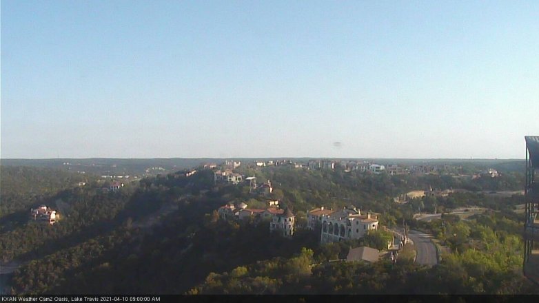 Lake Travis webcam, April 10, 2021 9:00 AM CT