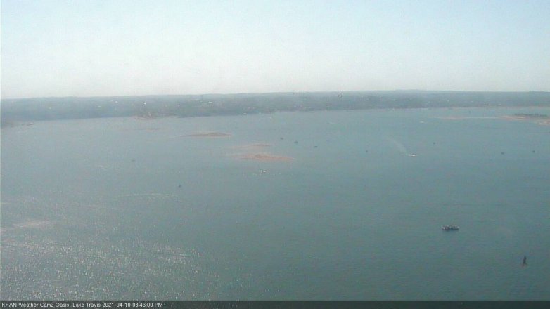 Lake Travis webcam, April 10, 2021 3:45 PM CT