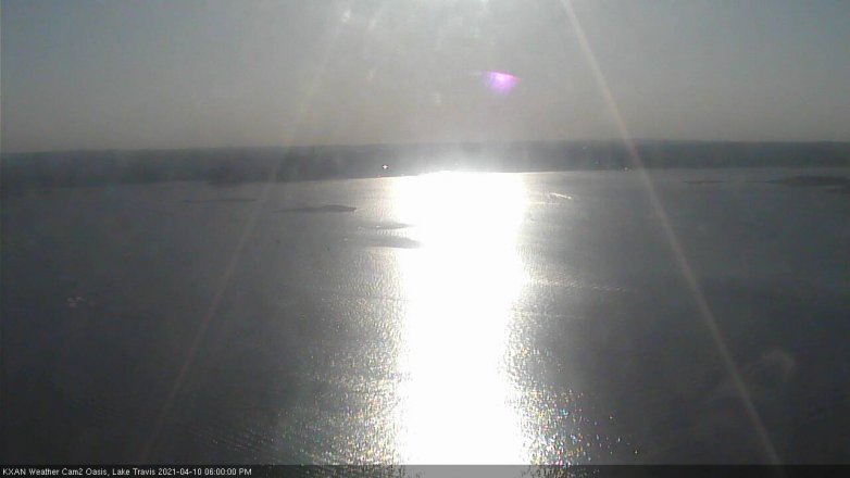 Lake Travis webcam, April 10, 2021 6:00 PM CT