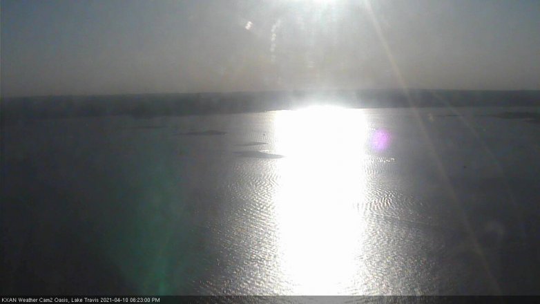 Lake Travis webcam, April 10, 2021 6:25 PM CT