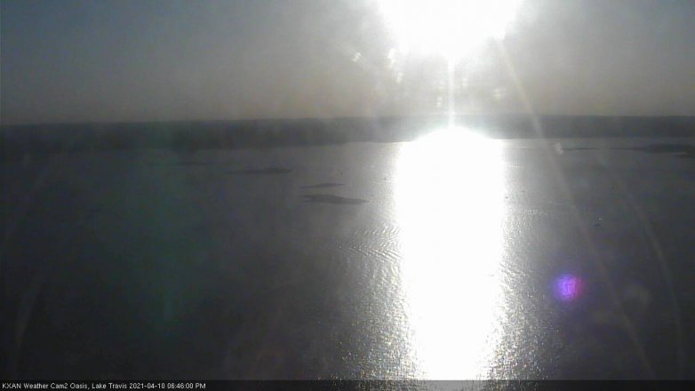 Lake Travis webcam, April 10, 2021 6:45 PM CT
