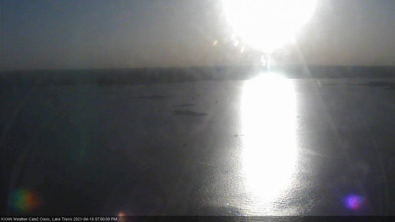 Lake Travis webcam, April 10, 2021 7:00 PM CT