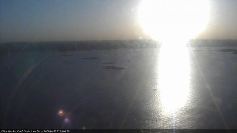 Lake Travis webcam, April 10, 2021 7:25 PM CT