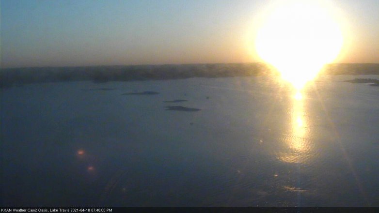Lake Travis webcam, April 10, 2021 7:45 PM CT