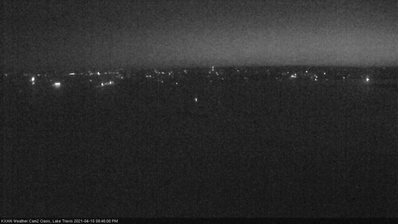 Lake Travis webcam, April 10, 2021 8:45 PM CT