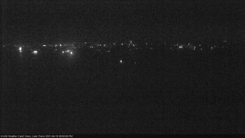 Lake Travis webcam, April 10, 2021 9:00 PM CT