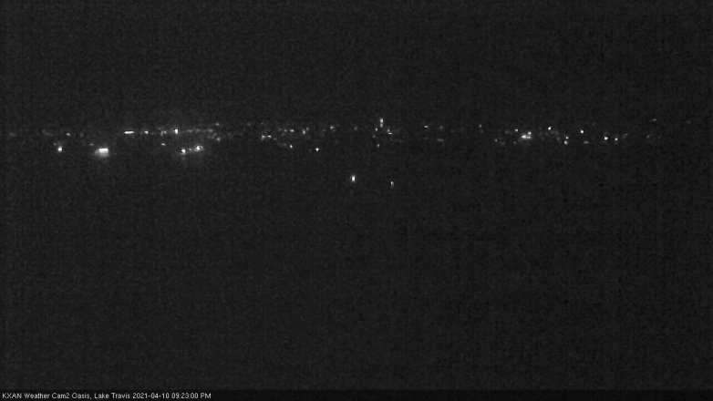 Lake Travis webcam, April 10, 2021 9:25 PM CT