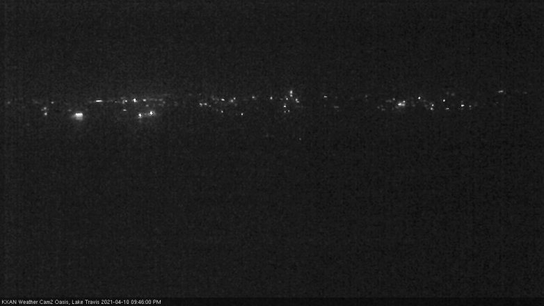 Lake Travis webcam, April 10, 2021 9:45 PM CT