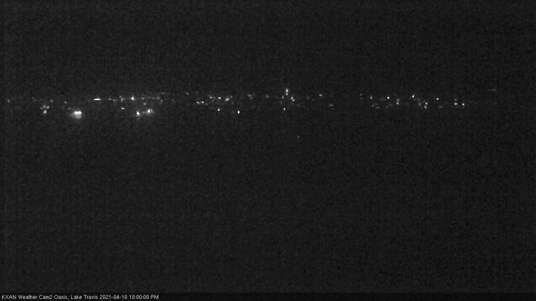 Lake Travis webcam, April 10, 2021 10:00 PM CT