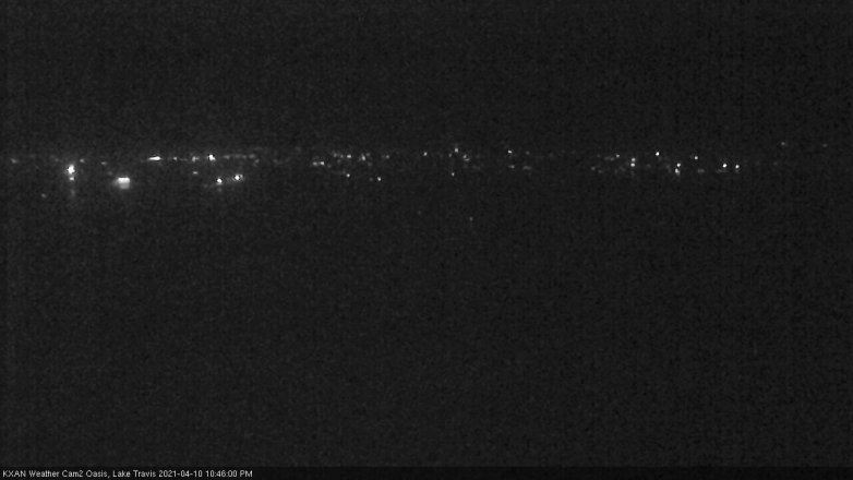 Lake Travis webcam, April 10, 2021 10:45 PM CT