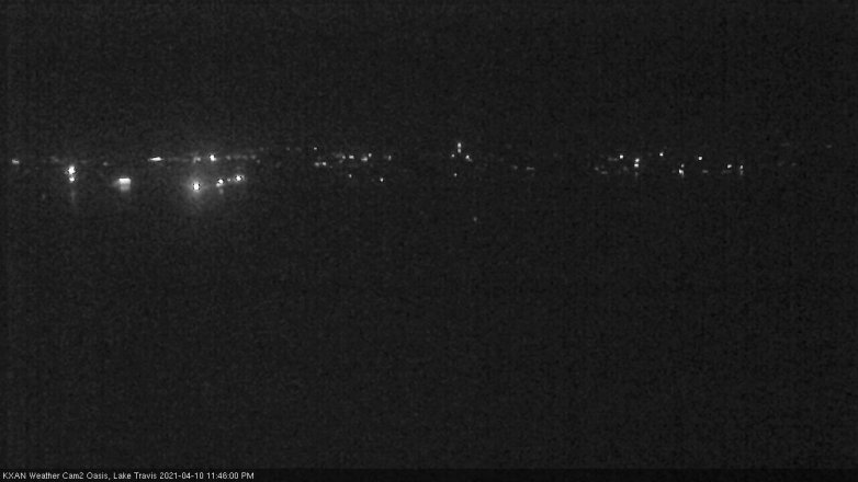 Lake Travis webcam, April 10, 2021 11:45 PM CT