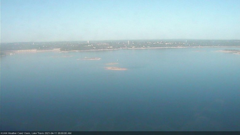 Lake Travis webcam, April 11, 2021 9:00 AM CT