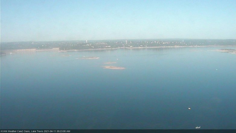 Lake Travis webcam, April 11, 2021 9:25 AM CT