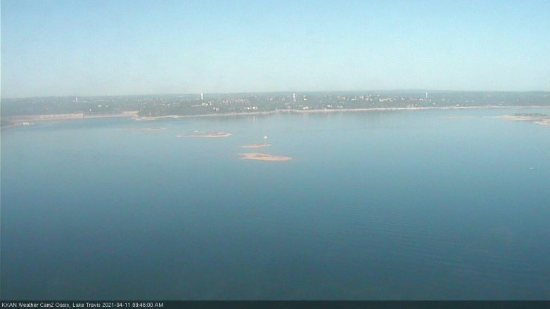 Lake Travis webcam, April 11, 2021 9:45 AM CT