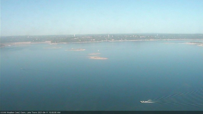 Lake Travis webcam, April 11, 2021 10:00 AM CT