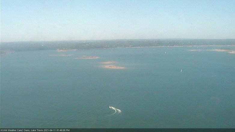 Lake Travis webcam, April 11, 2021 1:45 PM CT