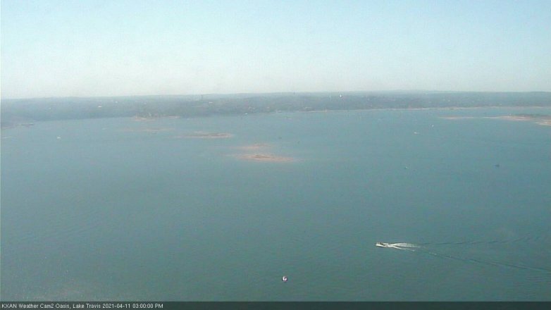 Lake Travis webcam, April 11, 2021 3:00 PM CT