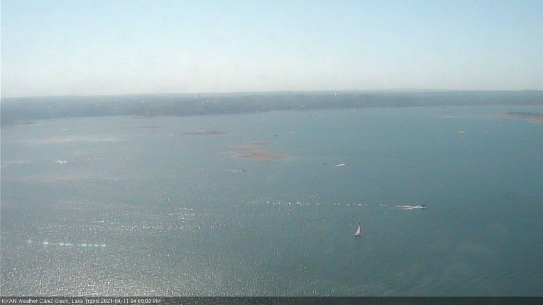 Lake Travis webcam, April 11, 2021 4:00 PM CT