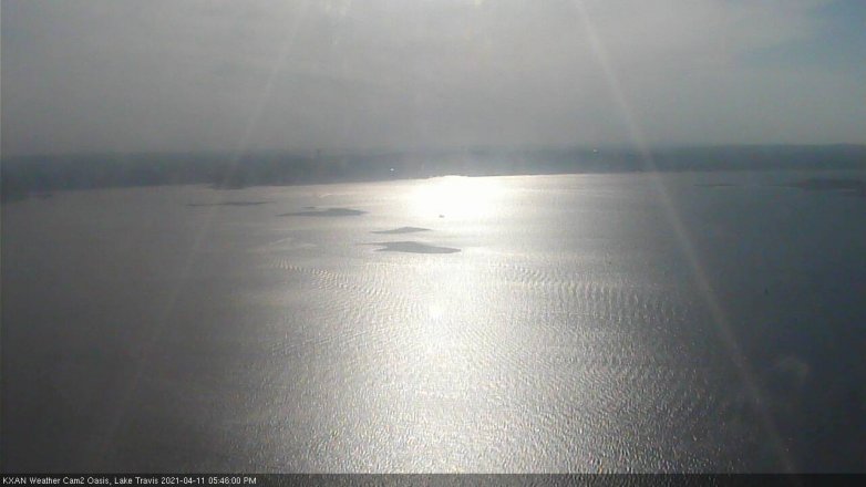 Lake Travis webcam, April 11, 2021 5:45 PM CT