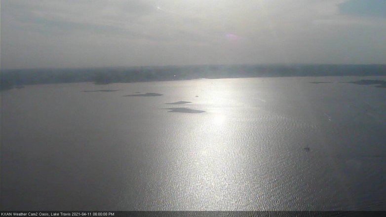 Lake Travis webcam, April 11, 2021 6:00 PM CT