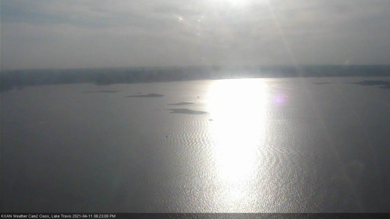 Lake Travis webcam, April 11, 2021 6:25 PM CT