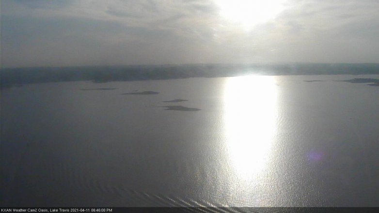 Lake Travis webcam, April 11, 2021 6:45 PM CT