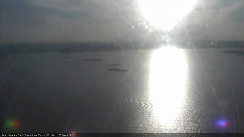 Lake Travis webcam, April 11, 2021 7:00 PM CT