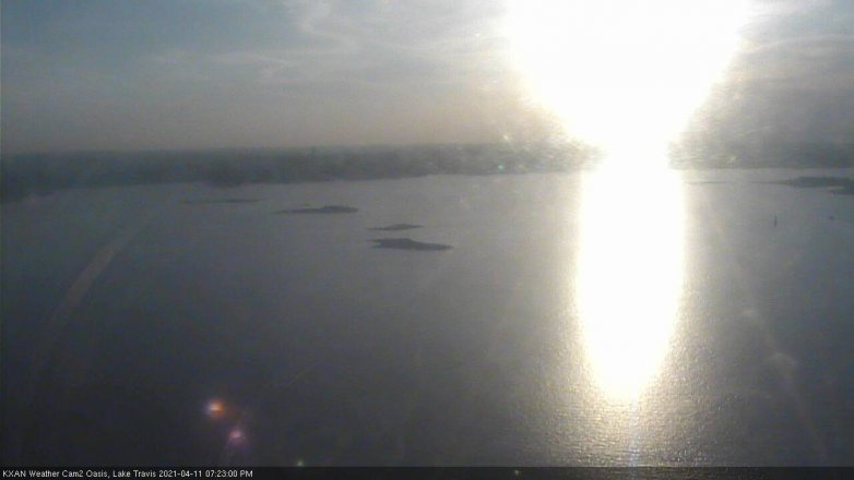 Lake Travis webcam, April 11, 2021 7:25 PM CT