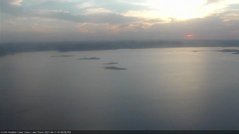 Lake Travis webcam, April 11, 2021 7:45 PM CT