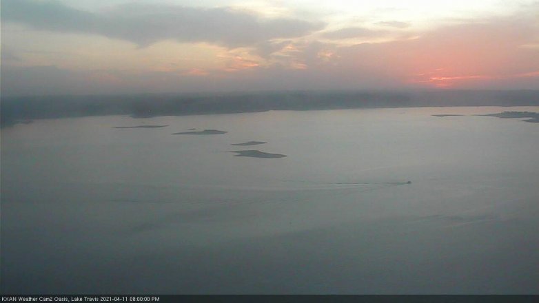 Lake Travis webcam, April 11, 2021 8:00 PM CT
